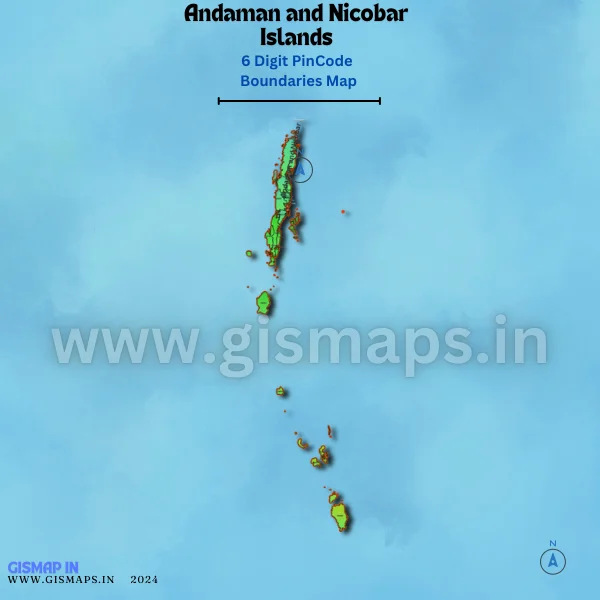 Andaman and Nicobar Islands 6 Digit Pincode Boundaries Map